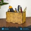 UNIVERSAL LIFETIME Wooden Desk Calendar with Pen Holder and Card Holder