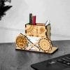 Handcrafted Wooden Elephant Pen Holder – Perfect Desk Accessory