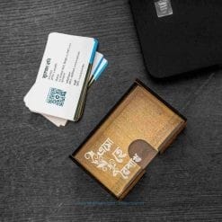 Stylish Wooden & Acrylic Business Card Holder