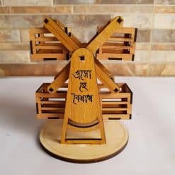 Nagordola or Chorki – Handcrafted Wooden Pahela Baishakh Iconic Desk Gift