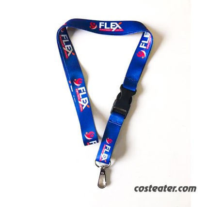 Customised ID Card Ribbon Lanyard Color Print with ID Card Badge Holder 2 Part Neck Strap for Exhibition