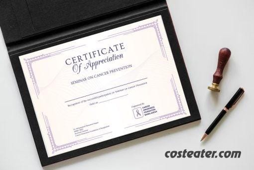 Certificate Print For Organisation