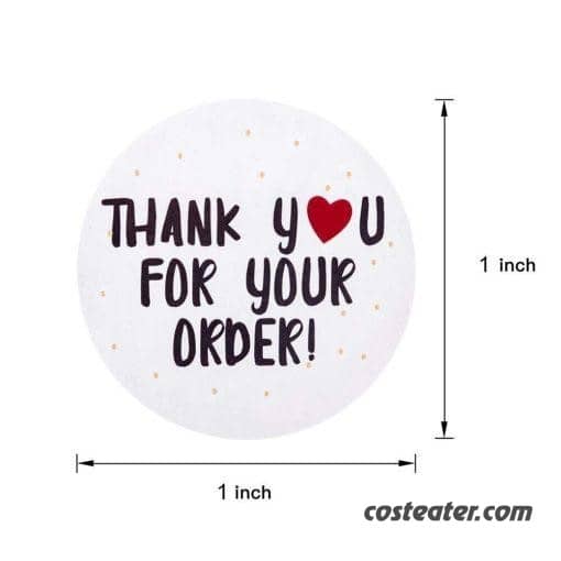 Thank You for Your Order Sticker Heart Thanks for Shopping Small Shop, Thank You Label Sticker