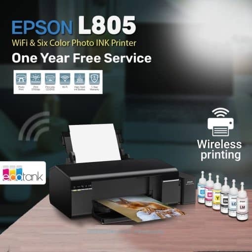 Epson L805 Six Color Photo INK Printer, Low Run Cost Photo Printer