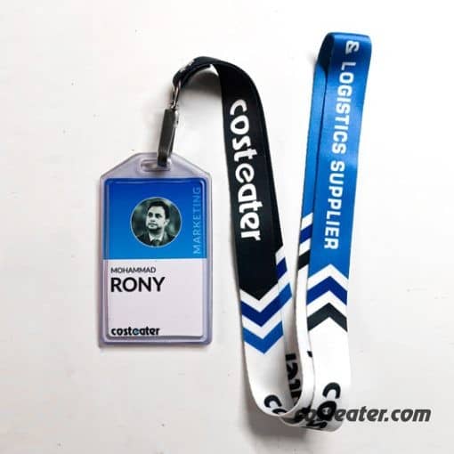 Startup Employee Identity Set: ID Card, Lanyard Printed Ribbon, Plastic Cover