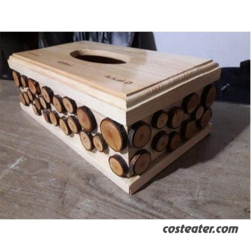Wooden Guti Tissue box