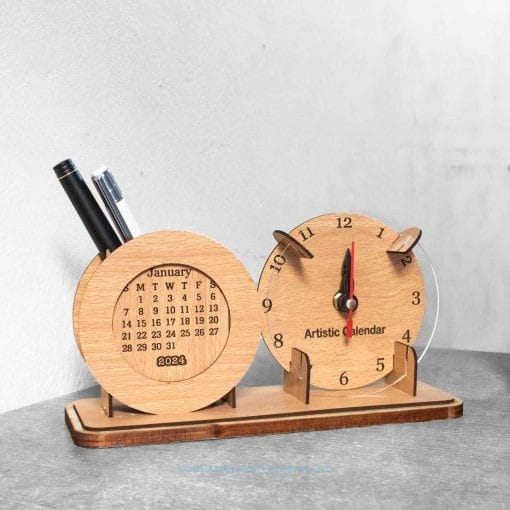 Costeater Trio Deluxe Desk Set: Desk Calendar, Pen Holder, and Desk Clock