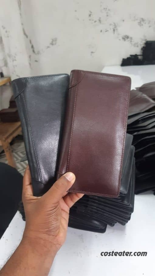 Genuine Leather Long Wallet with Custom Branding